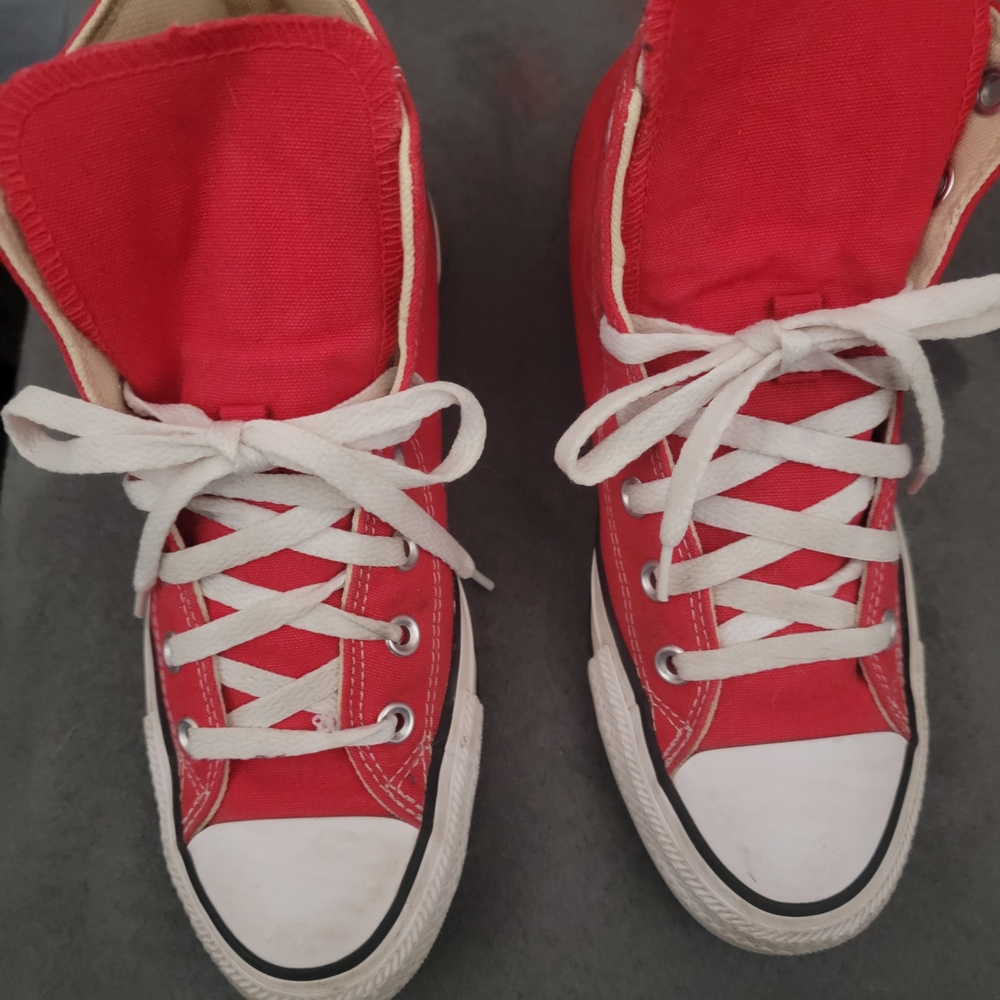 Converse Red and White Women's Sneakers